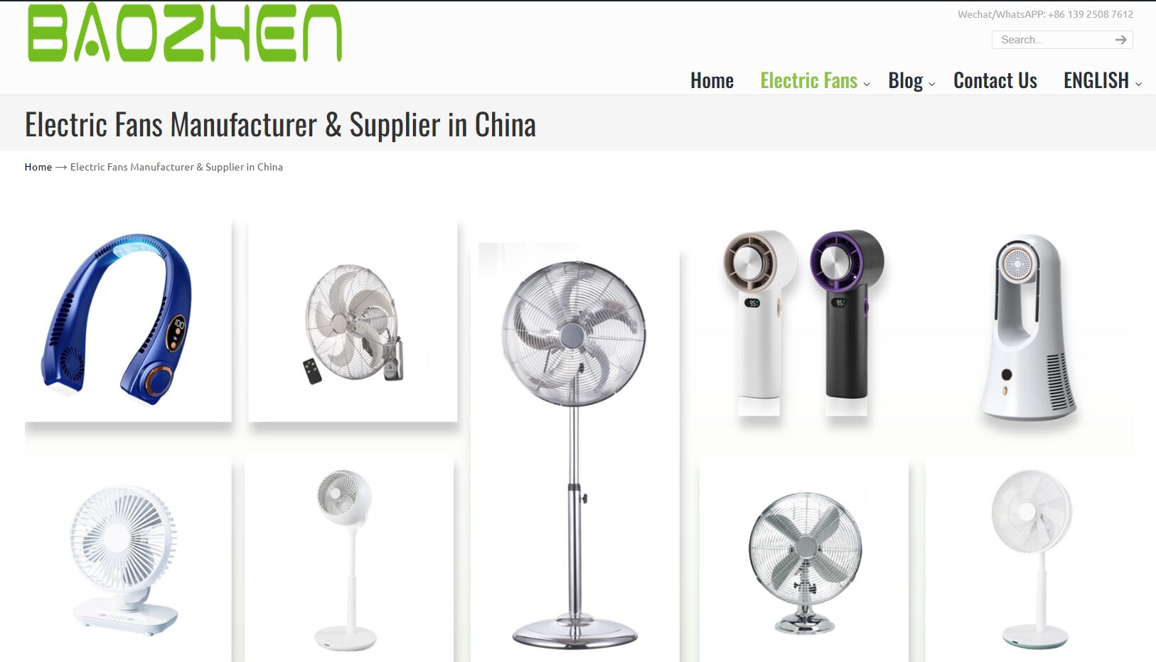Top 10 Electric Fan Manufacturers & Suppliers in China Foshan Guangzhou Baozhen Technology Limited